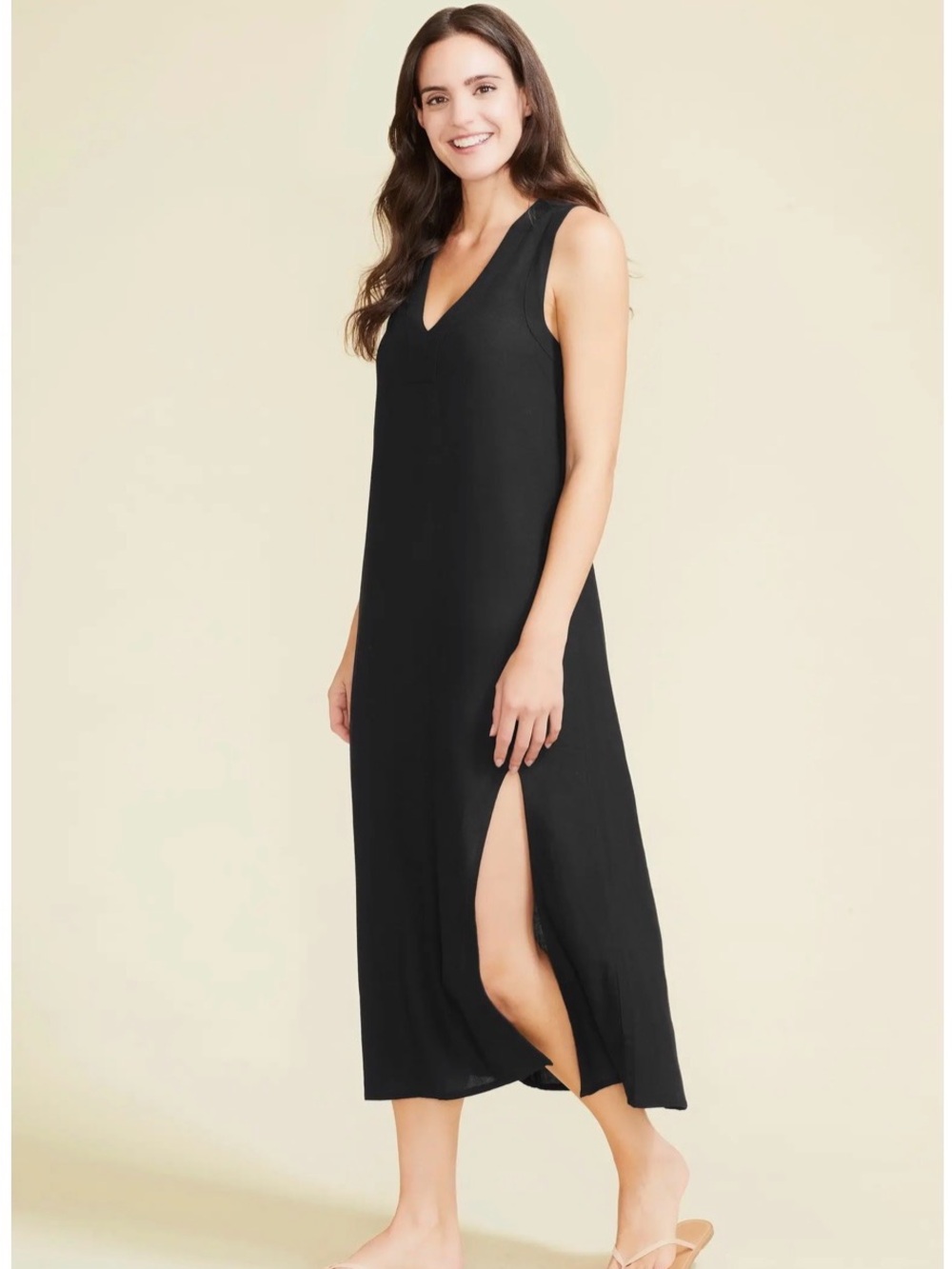 NEW NWT SITANO women's grotta midi dress in black available in XS and S MSRP 164